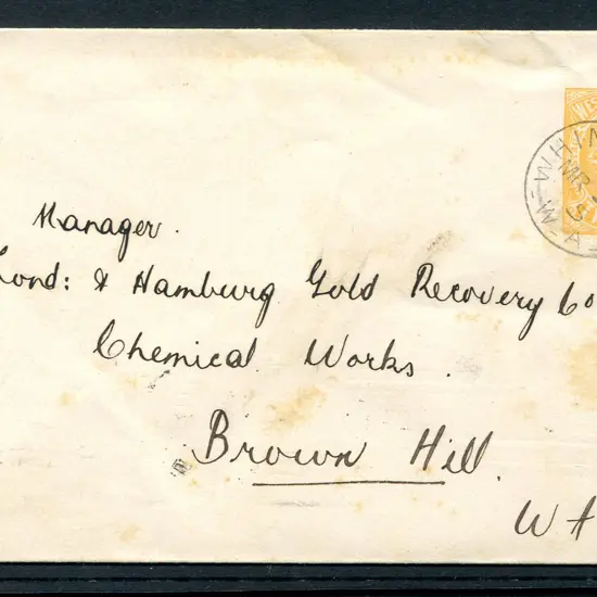 1905 (30th Mar) Whim Creek to Brown Hill  2d ...