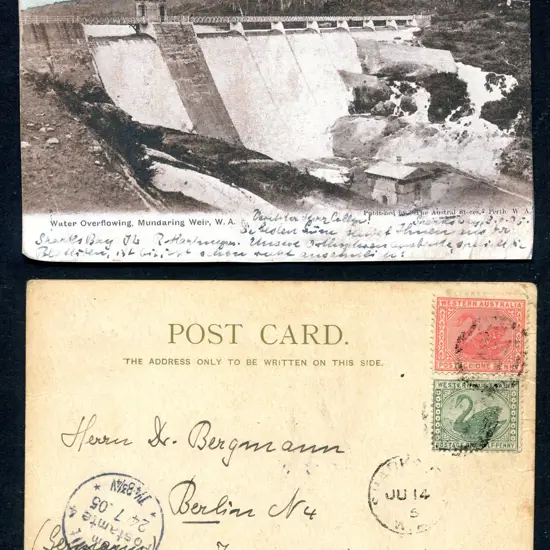 1905 (14th Jun) Sharks Bay proving postcard ...