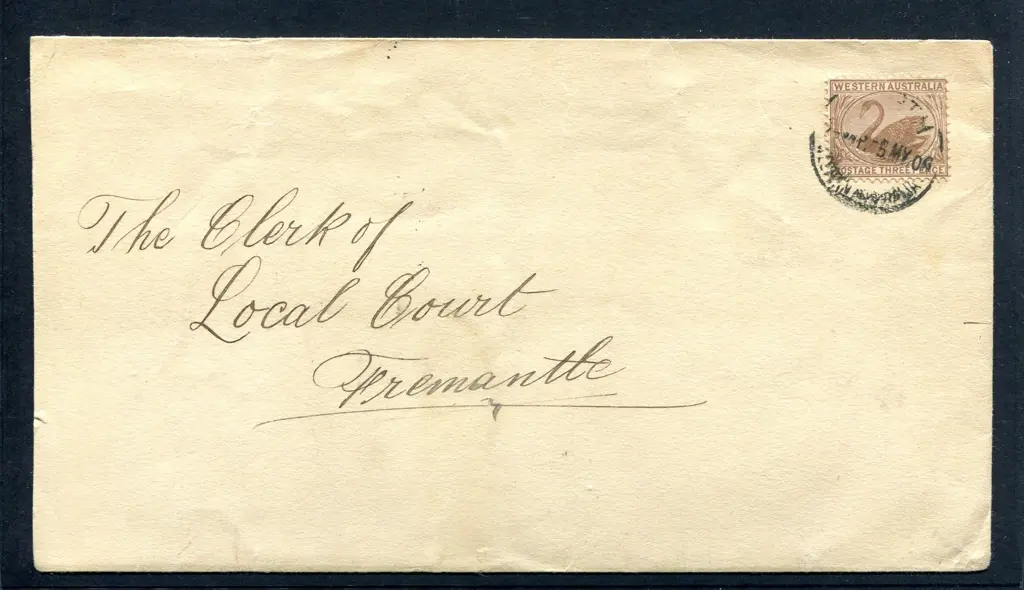 1906 (5th May) 3d Brown (SG 141) tied by Perth ... Image 1++