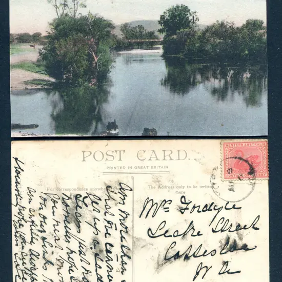 1906 (9th Aug) "Avon River, York, W.A." Falk ...