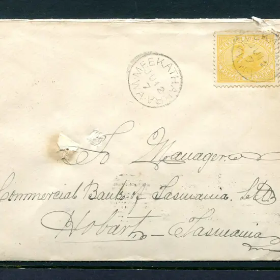 1907 (12th Jun) Meekatharra 3b tying 2d yellow ...