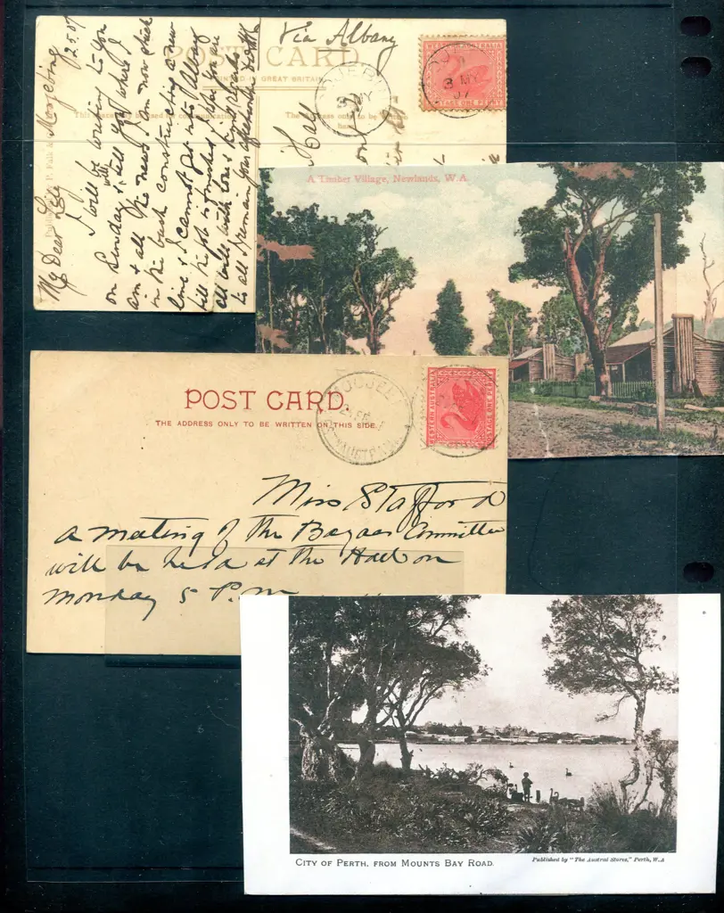 1907 (3rd May) Moojebing 3b tying 1d swan on "A ... Image 1++
