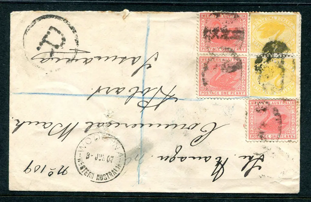 1907 (3rd Jun) Wodgina to Hobart Registered cover ... Image 1++