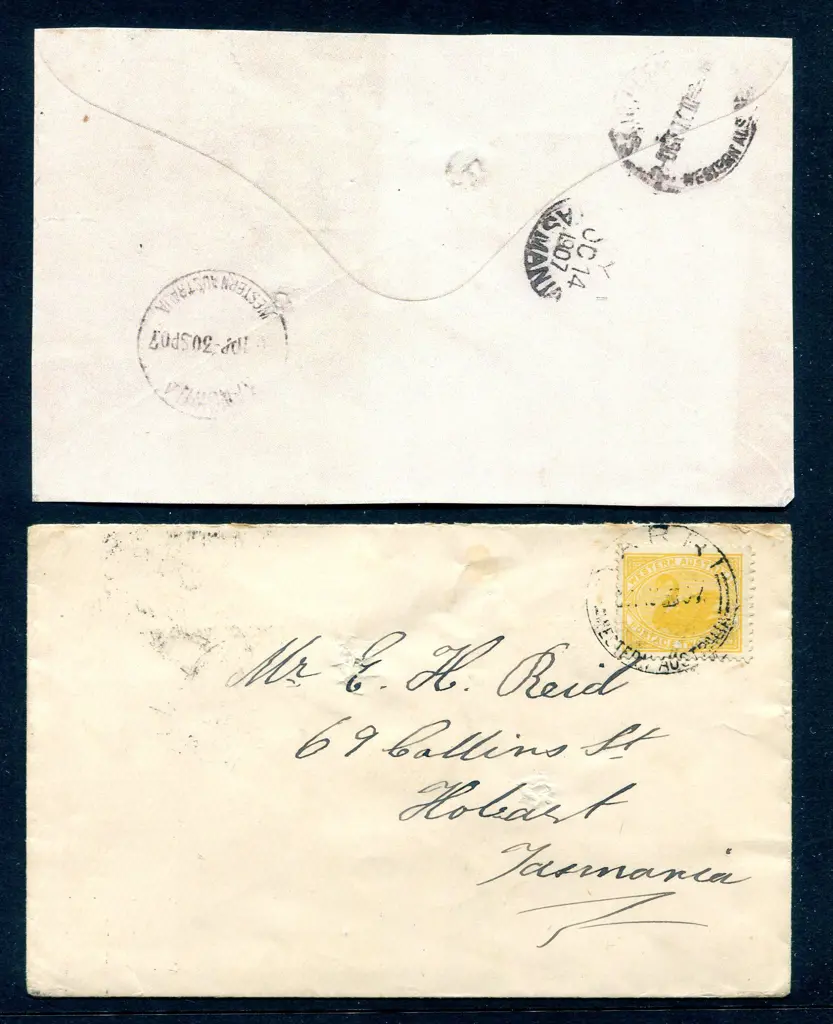 1907 (27th Aug) Yarri A28 complete cds tying 2d ... Image 1++