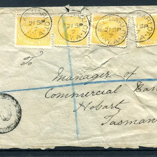 1907 (21st Sep) Lake Darlot Registered cover with ...