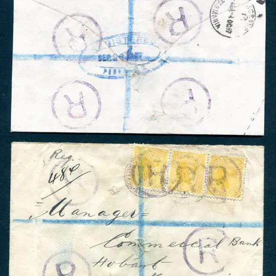 1907 (25th Sep) Wellington Mills Registered cover ...