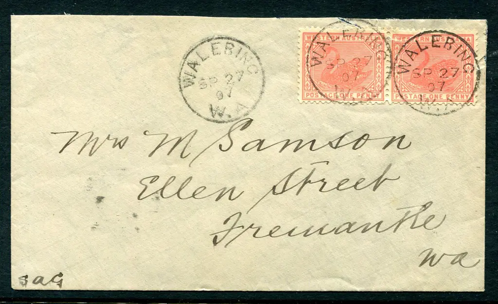 1907 (27th Sep) Walebing 3b cds's dated SP 27 07 ... Image 1++