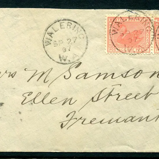 1907 (27th Sep) Walebing 3b cds's dated SP 27 07 ...