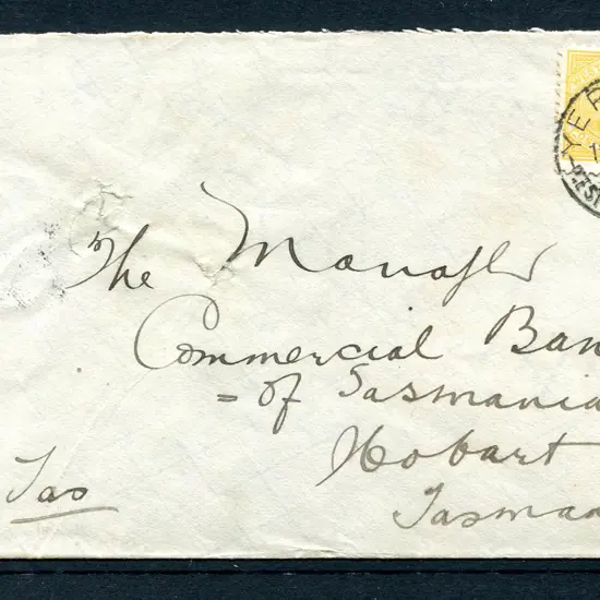 1907 (10th Oct) Yerilla to Hobart Tatteralls cover ...