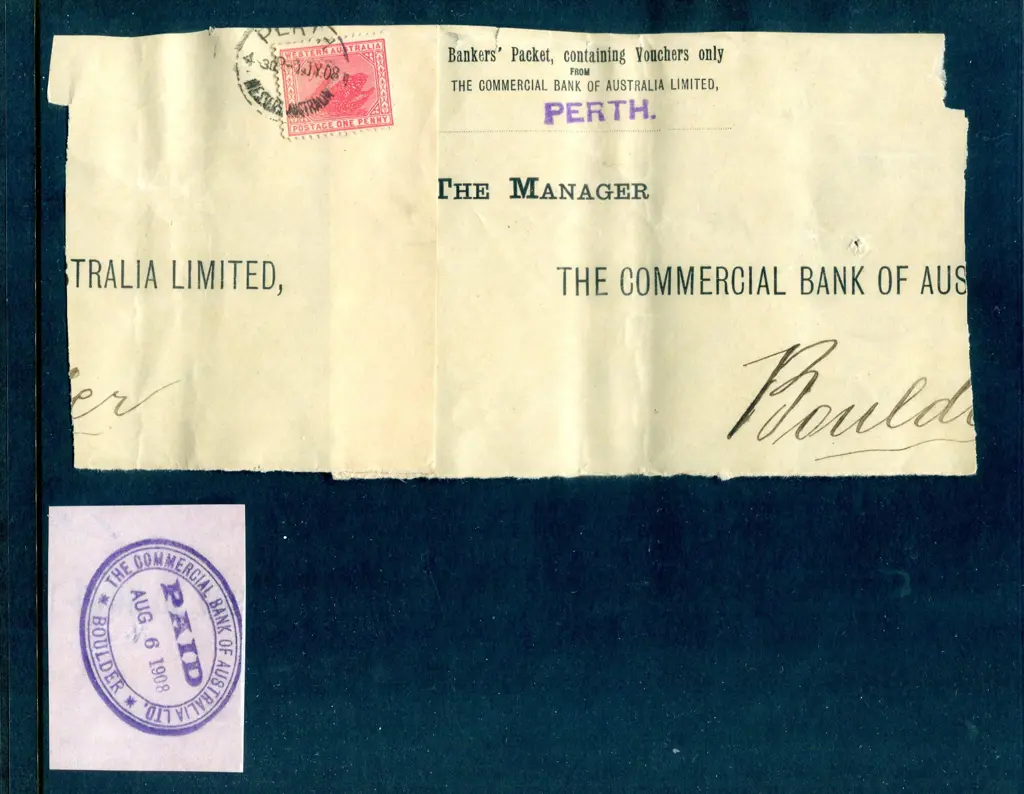 1908 (1st Jul) The Commercial Bank of Australia ... Image 1++