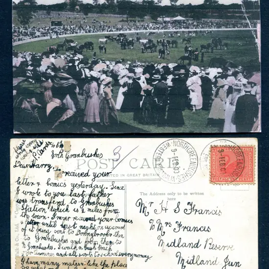 1909 (9th Feb) North Greenbushes A26 tying 1d swan ...