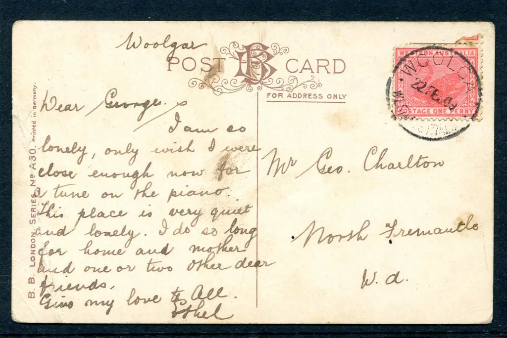 1909 (22nd Feb) Woolgar D27 tying 1d swan on North ... Image 1++