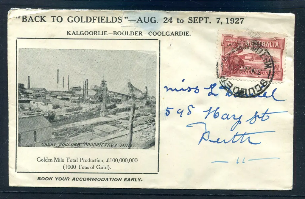 1927 (30th Aug) "Back To Goldfields - Aug 24 to ... Image 1++
