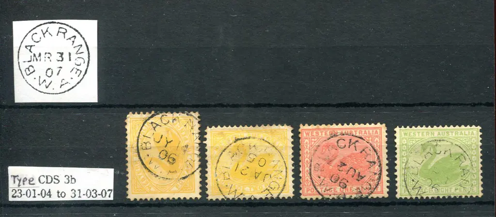 Black Range 4 examples showing standard dateline, ... Image 1++
