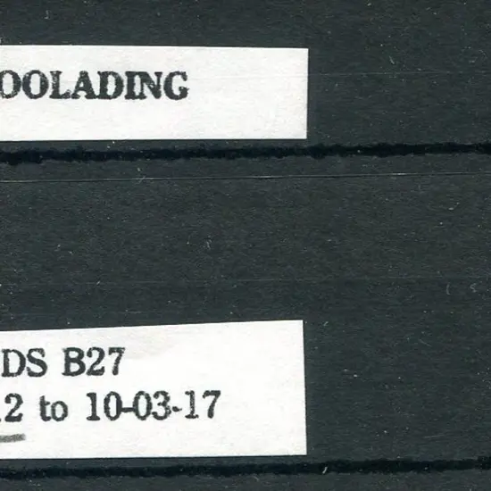 Boolading B27 with clear "BOOLADIN" on 1d carmine ...
