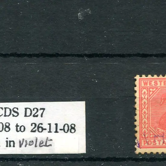 Crowther D27 Variable strike in violet on 1d swans ...