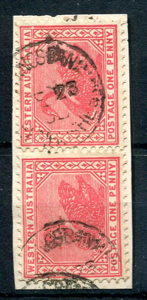 Greenbushes Savings Bank Sbii 1d swans pair with ... Image 1++