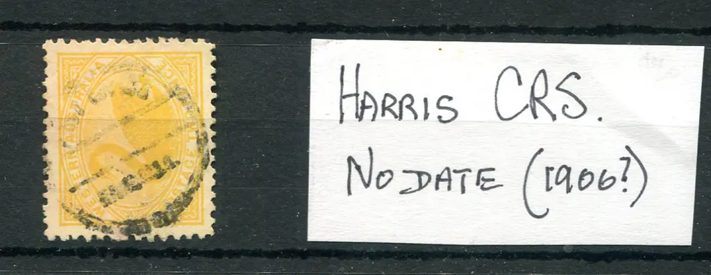 Harris CRS. Undated slightly overinked full strike ... Image 1++