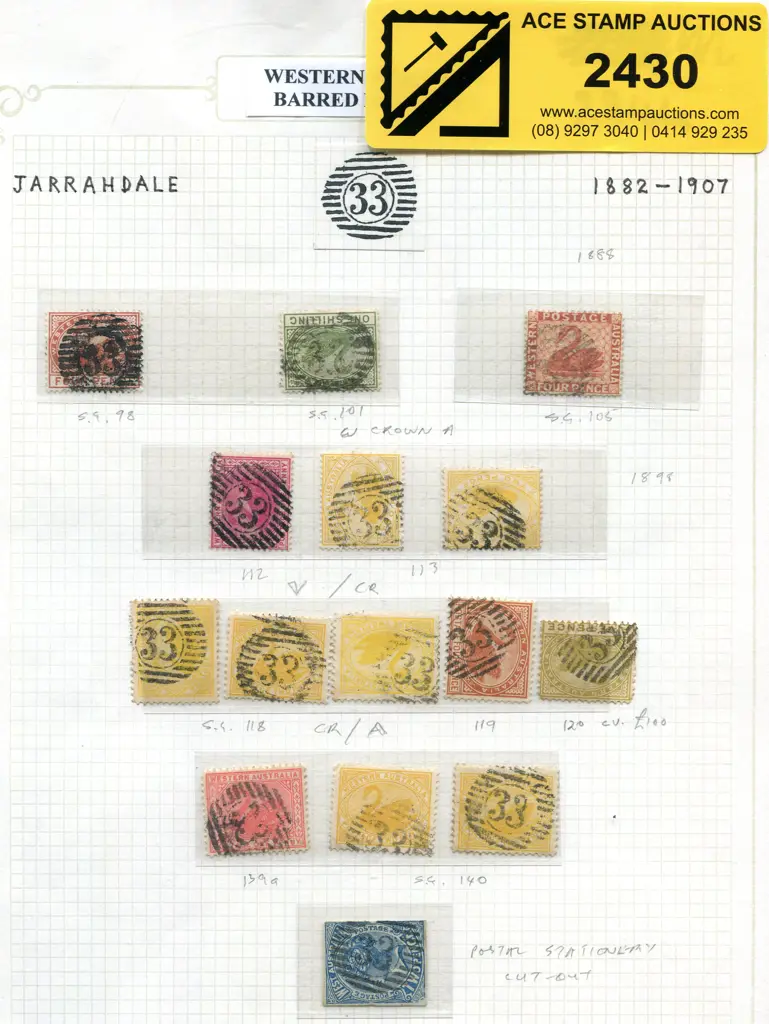Jarrahdale 12 Barred Numeral "33" selection of ... Image 1++