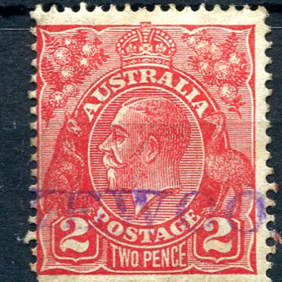 Lakewood Straight lined violet cancel on 2d KGV ...