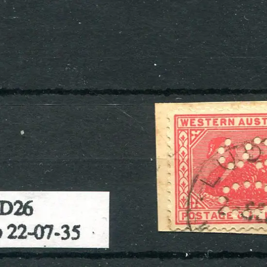 Ludlow D26 Double strike on 1d "OS" perfined swans ...