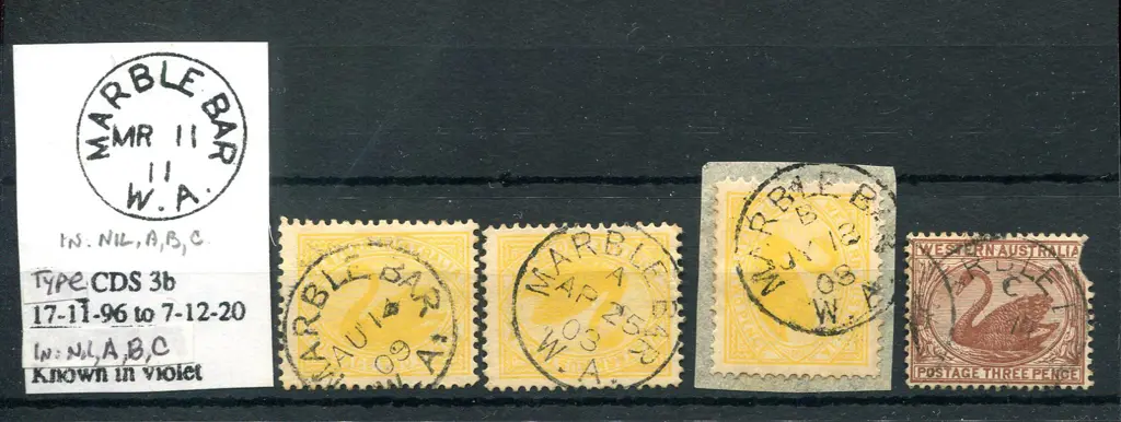 Marble Bar 3b Four examples for indexes nil, A, B, ... Image 1++