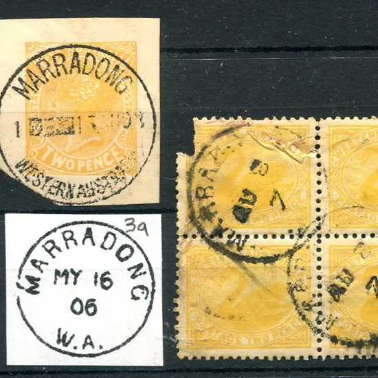 Marradong A29t. Superb strike on 2d QV stationery ...