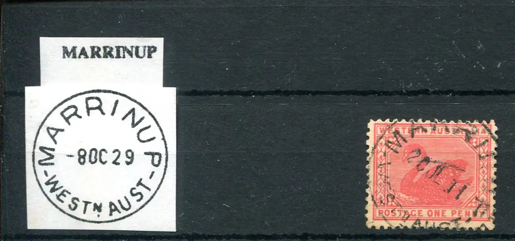 Marrinup B28 75% strike on 1d crimson swan dated ... Image 1++