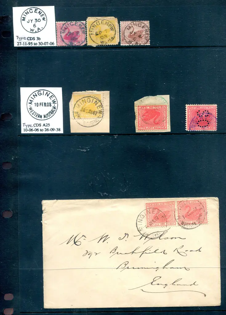 Mingenew / Minginew 3b Full strike in blue on 1d ... Image 1++