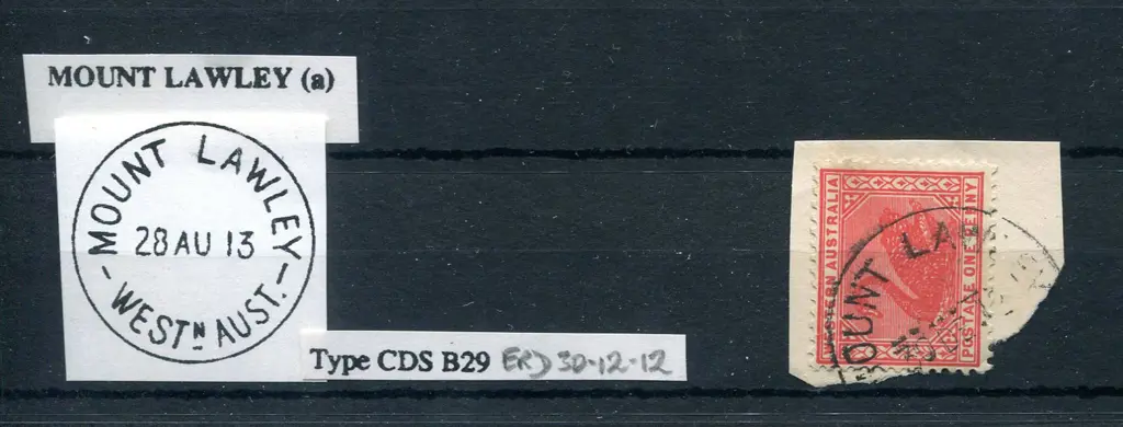 Mount Lawley B29 Early use example dated 30 DE 12 ... Image 1++
