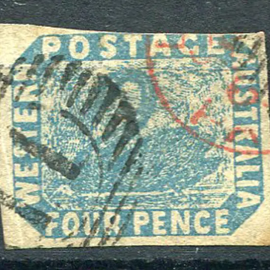 Newcastle (15 bar Number 11) on 1854 4d blue with ...