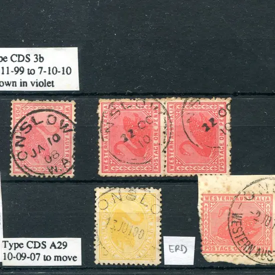 Onslow 3b on single swan & pair (SG 139) for JA 10 ...