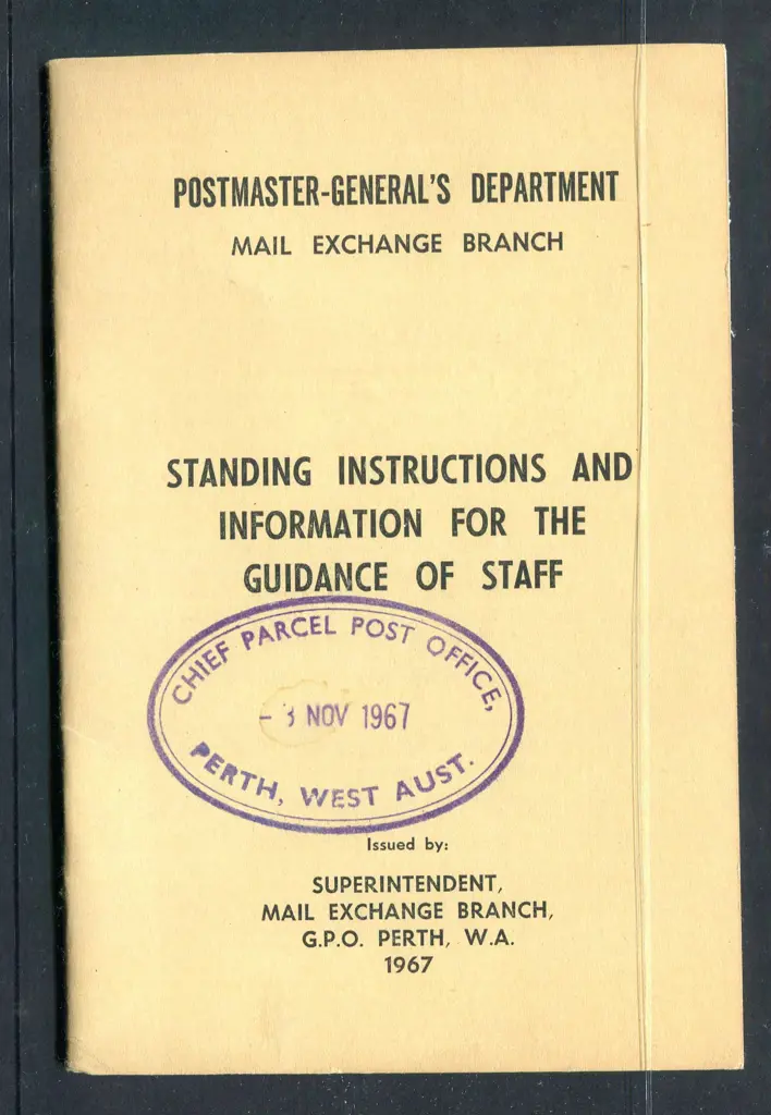 Perth - Chief Parcel Post Office Double ringed ... Image 1++