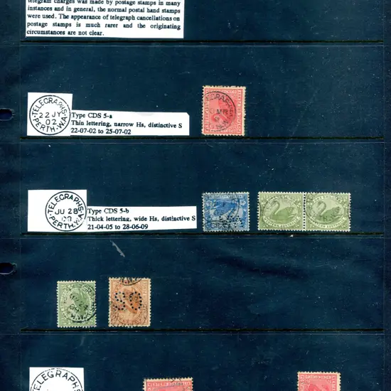 Perth Telegraph Small selection of 5-a, 5-b & ...