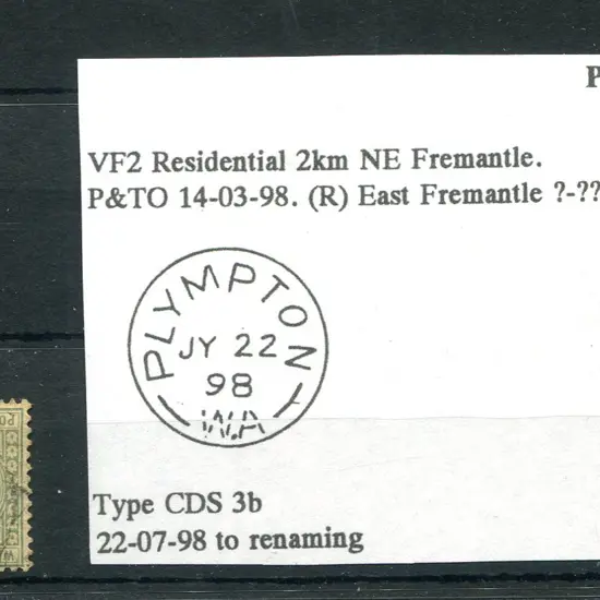 Plympton 3b with 2 overlapping faint strikes on ½d ...