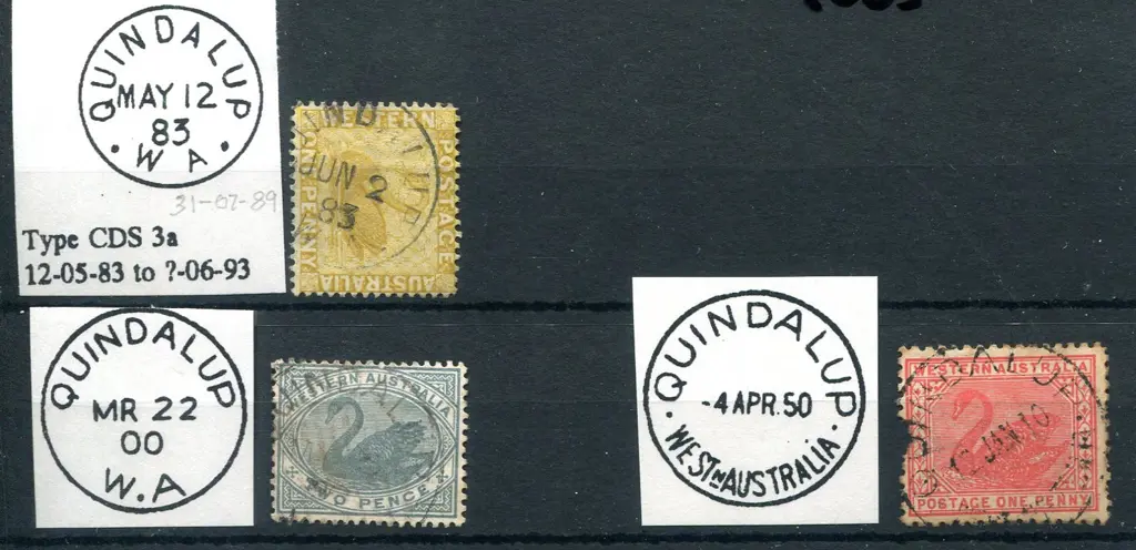 Quindalup 3a on 1d yellow-ochre (SG 70) with 80% ... Image 1++