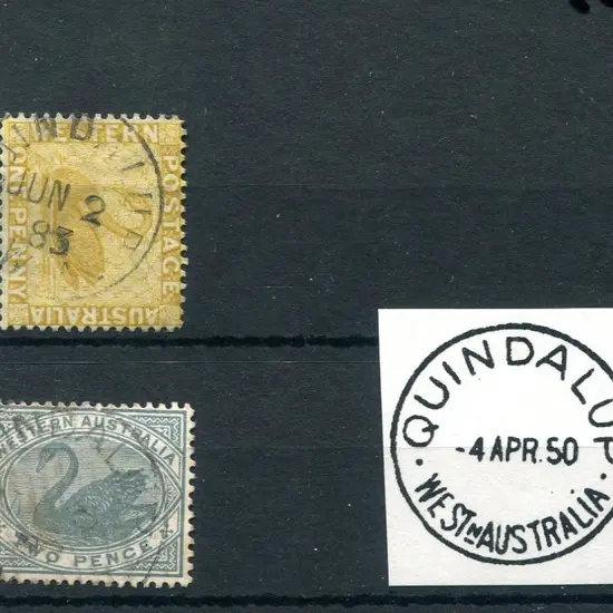 Quindalup 3a on 1d yellow-ochre (SG 70) with 80% ...