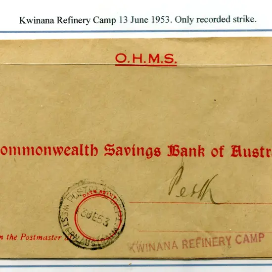 Relief "G" The Kwinana Refinery Camp opened as an ...