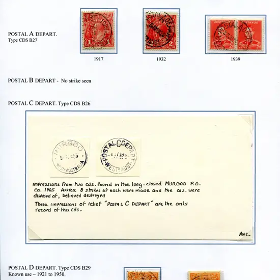 Relief B27 & B29 1917,1932 & 1939 examples of the ...