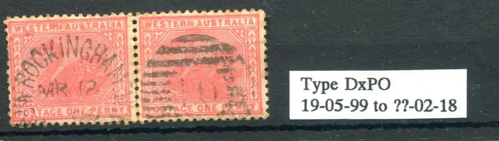 Rockingham DxPO Duplex on pair 1d swans (SG 139) ... Image 1++