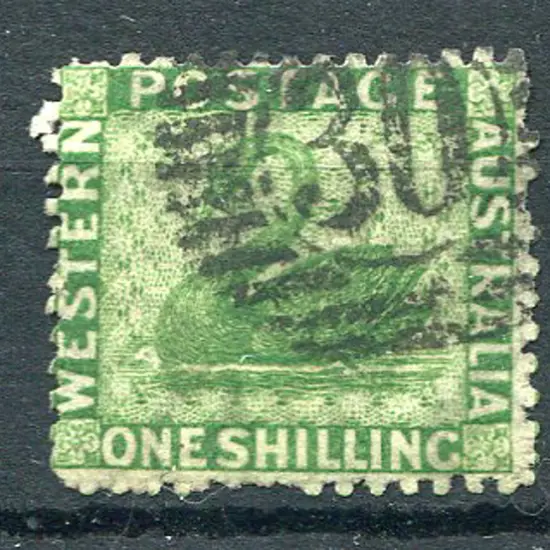 Roebourne 12 bar "30" on 1/- bright green CR/CC ...