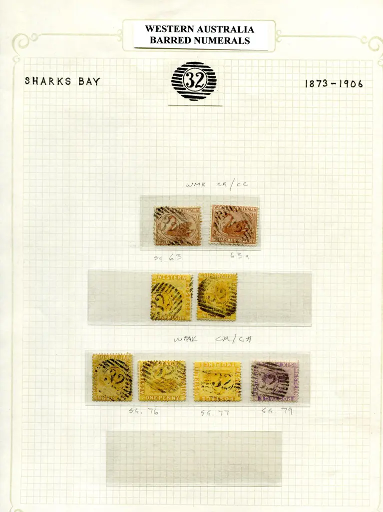 Sharks Bay 12 Barred Numeral "32". F/U range on 29 ... Image 1++