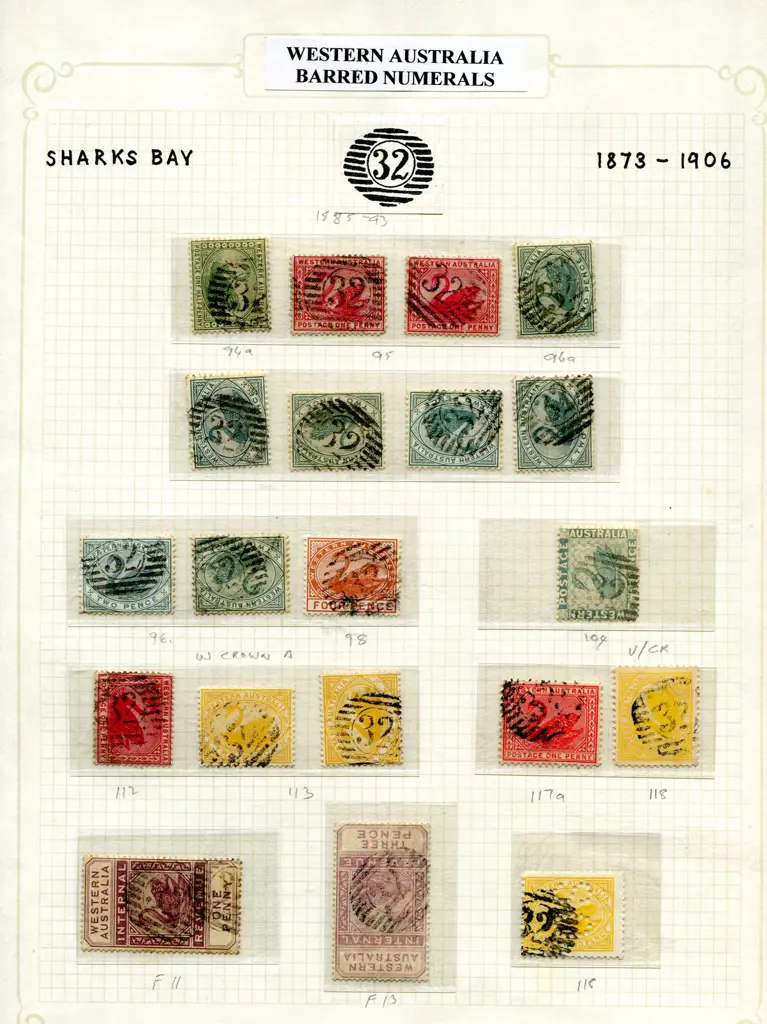 Sharks Bay 12 Barred Numeral "32". F/U range on 29 ... Image 1++