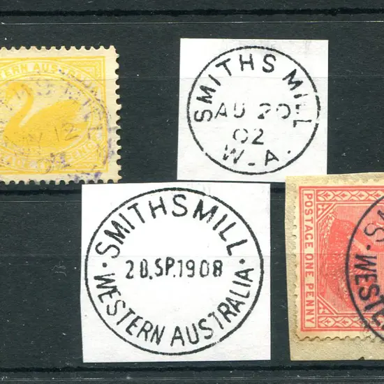 Smiths Mill  3b on 1d carmine swan with an early ...