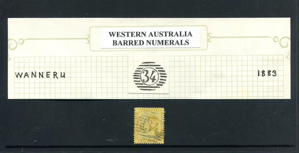 Wanneru 12 Barred Numeral "34" with a fine strike ... Image 1++