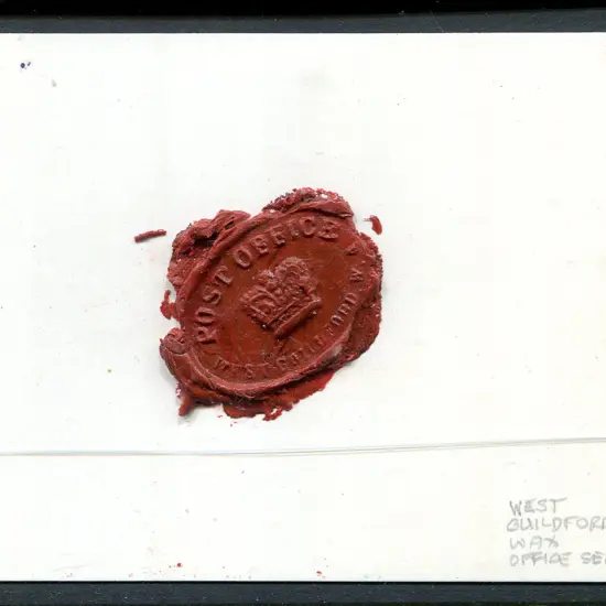 West Guildford Wax Office Seal impression in red ...