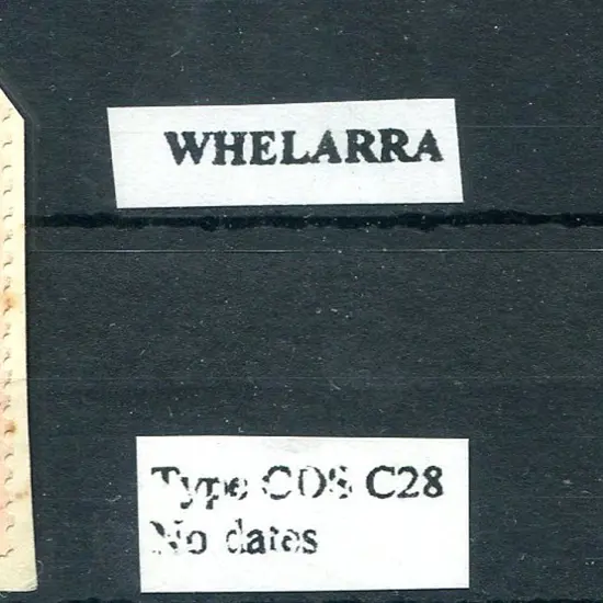 Whelarra C28 Full strike on 1927 1½d Canberra on ...