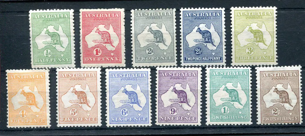 ½d green to 2/- brown. MLH noting 4d with heavy ... Image 1++
