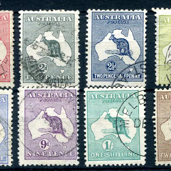 ½d green to 5/- grey & yellow F/U simplified set ...
