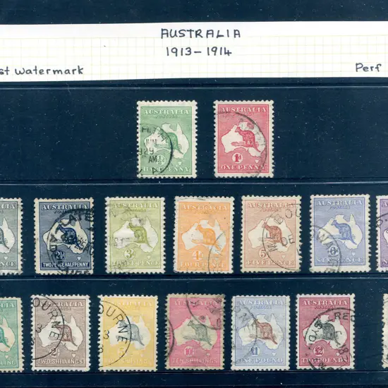 ½d to £2 complete good to fine used set of 15 plus ...